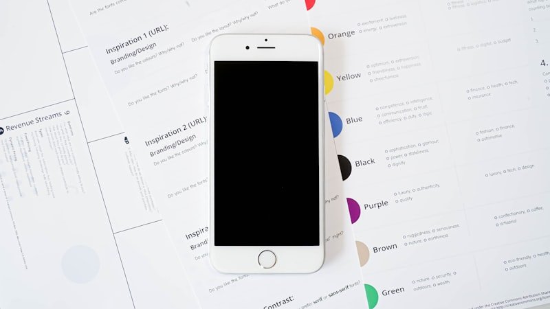 a white iphone sitting on top of a table