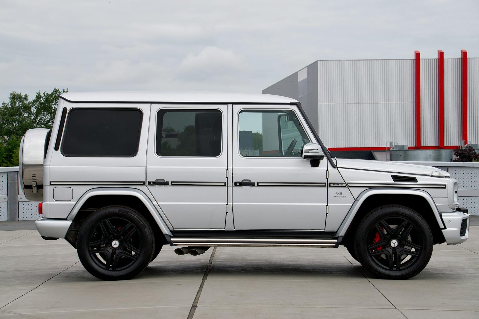 Elegantly designed white Mercedes G-Class SUV showcased in an outdoor setting, perfect for modern automotive enthusiasts.