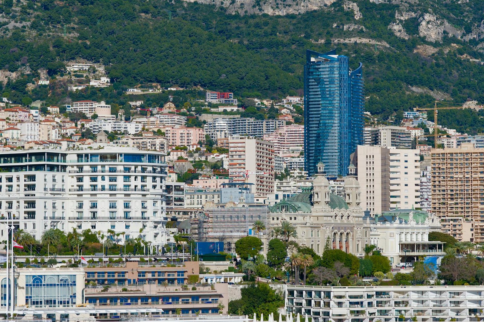 Stunning panoramic view of Monte Carlo showing a mix of modern and classic architecture.