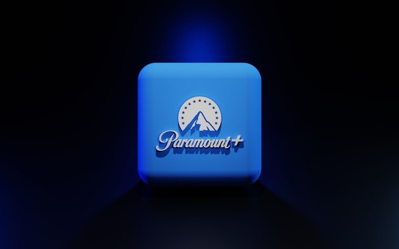 a blue container with a logo