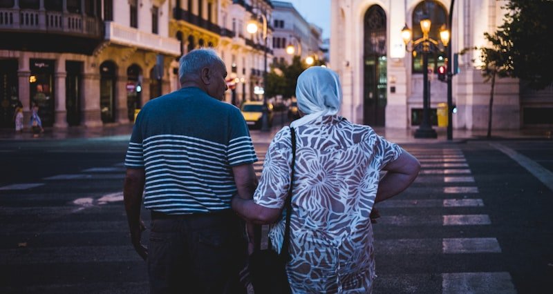 man and woman on road